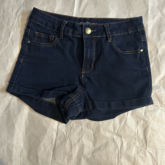 Refuge Dark Blue Jean Shorts - Picture 1 of 5